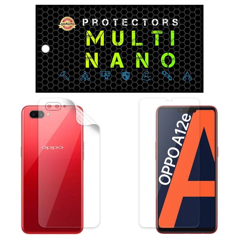 محافظ صفحه نمایش مولتی نانو مدل X-SFT مناسب برای گوشی موبایل اوپو A12E به همراه محافظ پشت