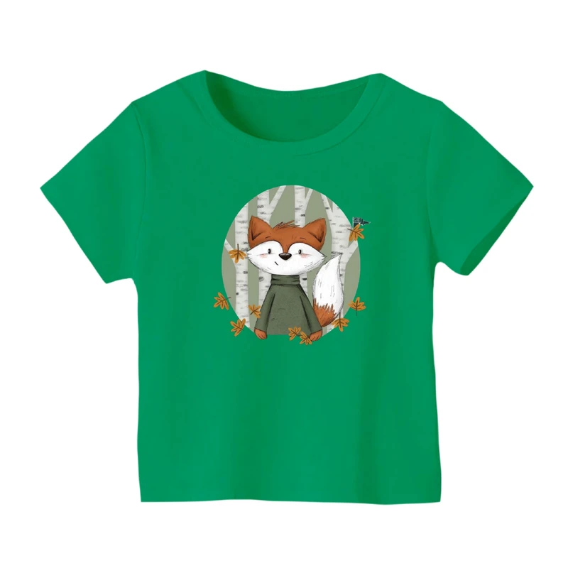 تی شرت آستین کوتاه بچگانه مدل روباه کد ۲