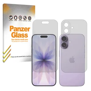 Panzer glass matte screen protector suitable for Apple iPhone 17 Mobile phone along with the back protector