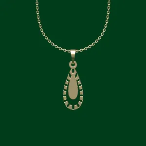 گردنبند طلا 18 عیار زنانه مدوپد مدل هندسی کد FF2-1-1159