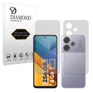 Diamond Tough model transparent screen protector suitable for Xiaomi Poco M6 4G mobile phone Along with the phone back protector 