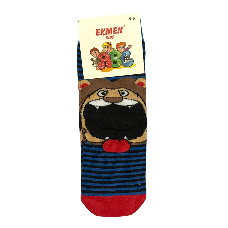 جوراب پسرانه اکمن مدل حیوانات 03 ebha