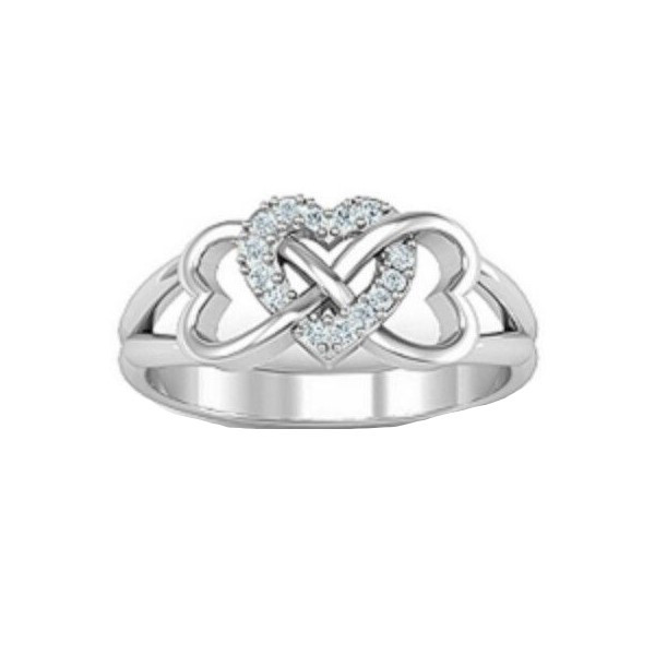 انگشتر نقره زنانه قیراط طرح بی نهایت کد GH4236