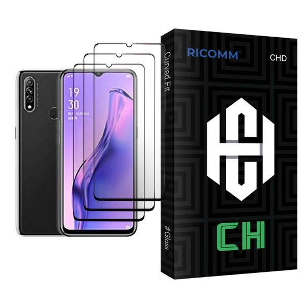 محافظ صفحه نمایش ریکام مدل CH Glass MIX003 مناسب برای گوشی موبایل اوپو A8 بسته سه عددی