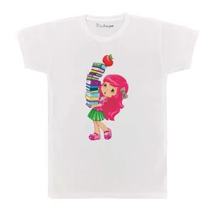 تی شرت بچگانه پرمانه طرح دختر توت فرنگی کد pmt.5171