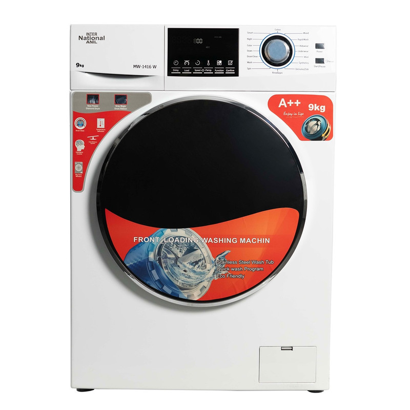 ماشین لباسشویی اینترنشنال آنیل مدل MW-1416 ظرفیت 9 کیلوگرم