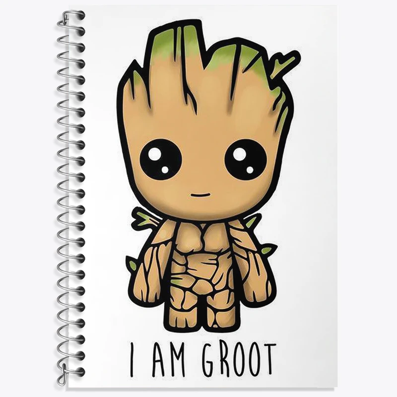 دفتر زبان 50 برگ خندالو مدل دو خط طرح گروت (Groot) کد N1854