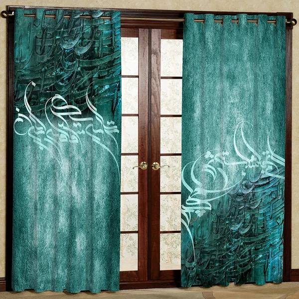 پرده پانچی مدل مخمل کد 6296 سایز 280x140 سانتی متر