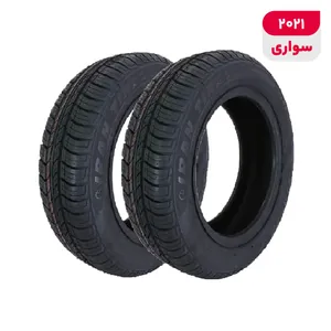 لاستیک خودرو رادیال ایران تایر مدل ADRINA IT16 با کاربری سواری و سایز رینگ 13 اینچ، فاق 65 درصد و پهنای 165 میلی‌متر، شاخص تحمل وزن 77 و شاخص سرعت T (حداکثر سرعت 190 کیلومتر بر ساعت)، ساخت ایران، دارای تایر تیوبلس و تکنولوژی رادیال، 2 حلقه