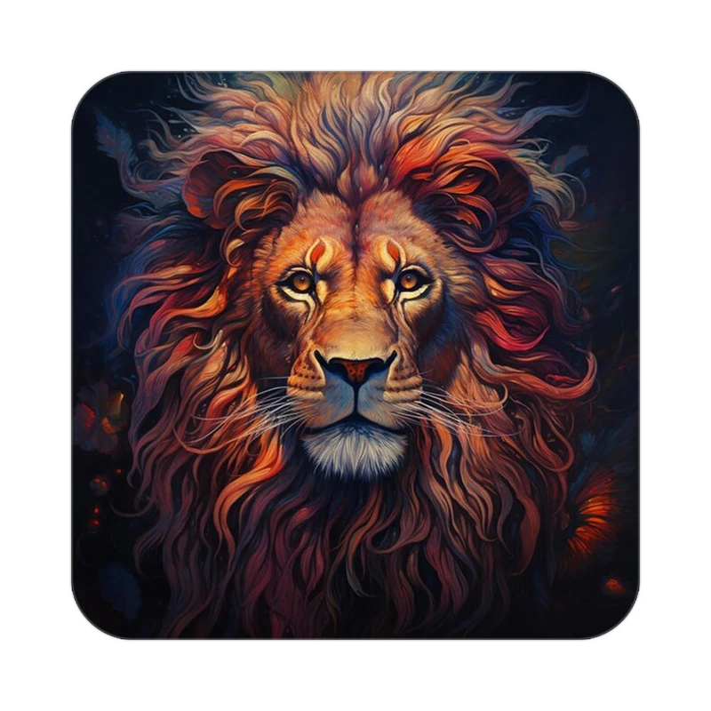 زیر لیوانی کاکتی طرح شیر مدل mp23514