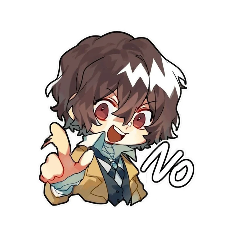استیکر لپ تاپ و موبایل مدل انیمه طرح سگ‌های ولگرد بانگو اوسامو دازای Bungo Stray Dogs Osamu dazai کد 356