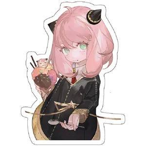 استیکر لپ تاپ مدل Anya Forger holding toys