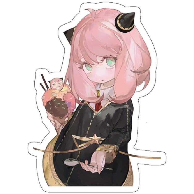 استیکر لپ تاپ مدل Anya Forger holding toys