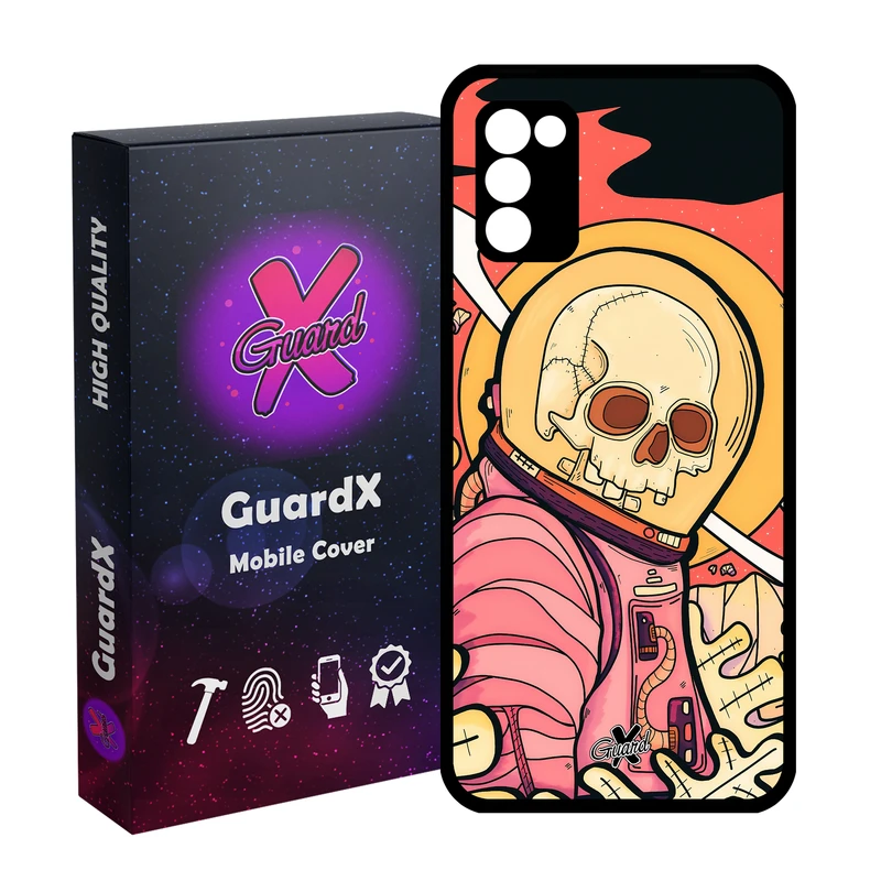 کاور گارد ایکس طرح اسکلت مدل Glass10503 مناسب برای گوشی موبایل سامسونگ Galaxy A03S/A02S/M02S/F02S