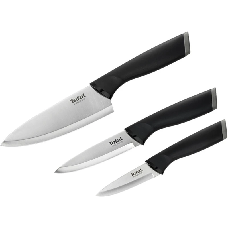 سرویس چاقو 3 پارچه با تیغه استیل و با دسته پلاستیک تفال مدل COMFORT K221S375