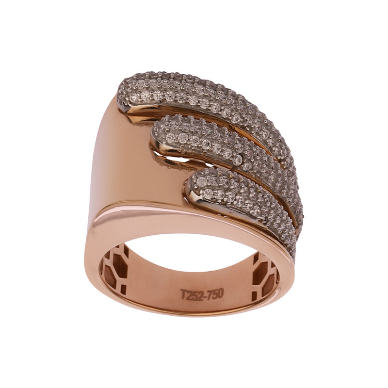 انگشتر طلا 18 عیار زنانه صلاحی گلد مدل 16010 سایز 56