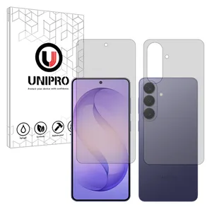 UNIPRO Hydrogel model Matte Screen Protector for Samsung Galaxy S26 mobile phone along with the back protector
