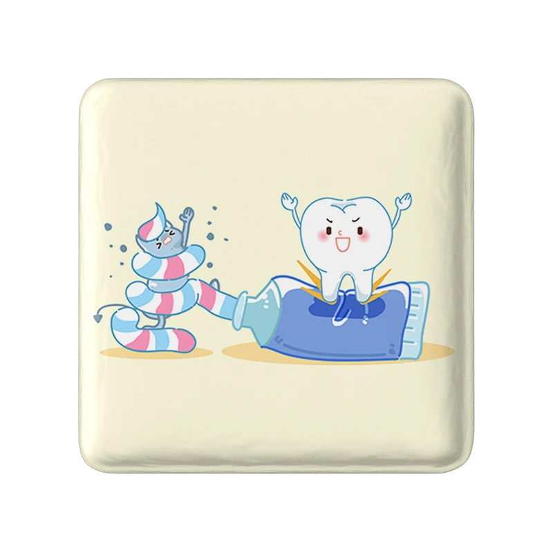 پیکسل خندالو طرح دندان و دندان پزشکی کودکانه مدل مربعی کد 36714