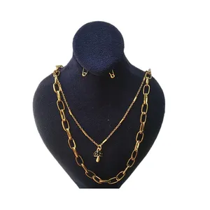 گردنبند زنانه لفتیز مدل SS 0168 مجموعه 2 عددی