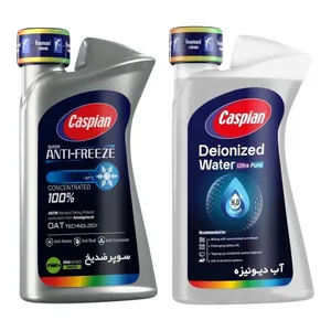 ضدیخ و ضدجوش 100 درصد خالص کاسپین مدل Four Seasons حجم 1000 میلی لیتر به همراه آب رادیاتو