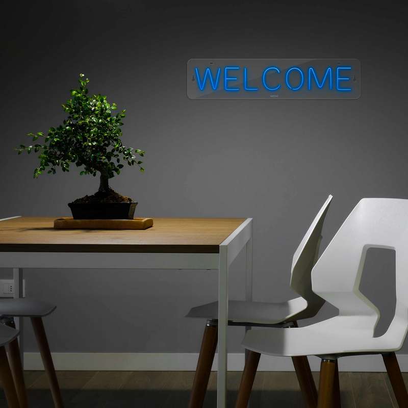 چراغ دیواری نئون دیزاین طرح Welcome_BL