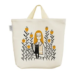 ساک خرید خندالو مدل زن و گربه کد 2994