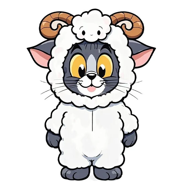استیکر پارچه و لباس پاد آفرین طرح گربه کد 1063