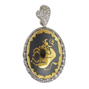 آویز گردنبند نقره زنانه مدل حدید اردیبهشت ماه کد 77821