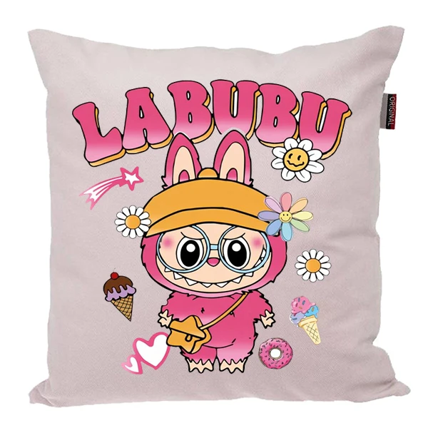 کوسن پاد آفرین مدل عروسک لبوبو کد PK301527 سایز 30*30 سانتی متر