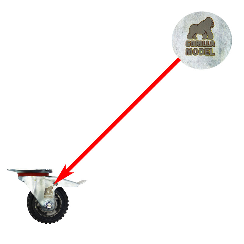 چرخ کفی‌دار گوریلا مدل ترمز دار کد YPT-GARDAN-100*40MM