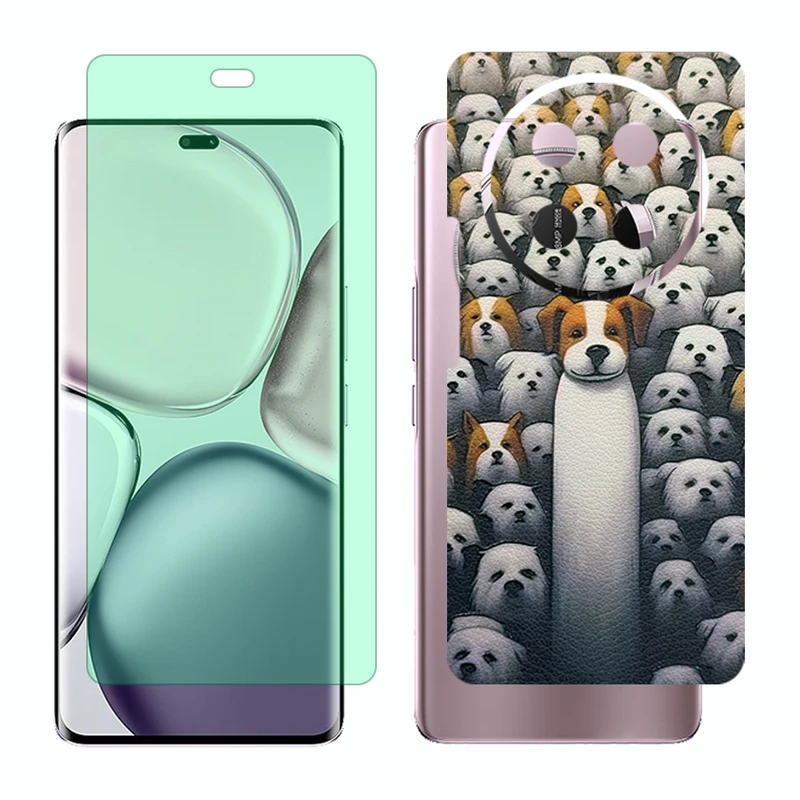 محافظ صفحه نمایش گرین لایت گلس مدل Together مناسب برای گوشی موبایل آنر X9c به همراه برچسب پوششی