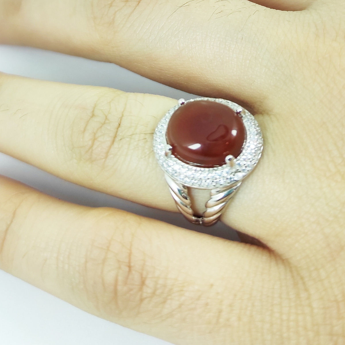 انگشتر نقره زنانه سلین کالا مدل مریم عقیق انگشتر نقره زنانه سلین کالا مدل مریم عقیق