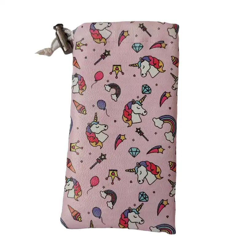 کیف عینک مدل اسب تک شاخ رنگ صورتی