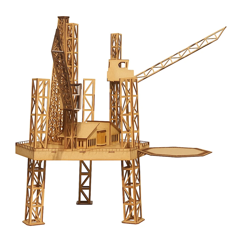 ساختنی 71 تکه مدل ماکت چوبی دکل نفت کد M185
