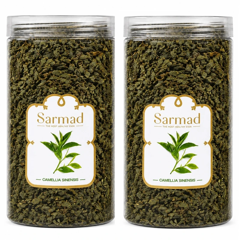 چای سبز ایرانی ممتاز سرمد - 200 گرم بسته 2 عددی