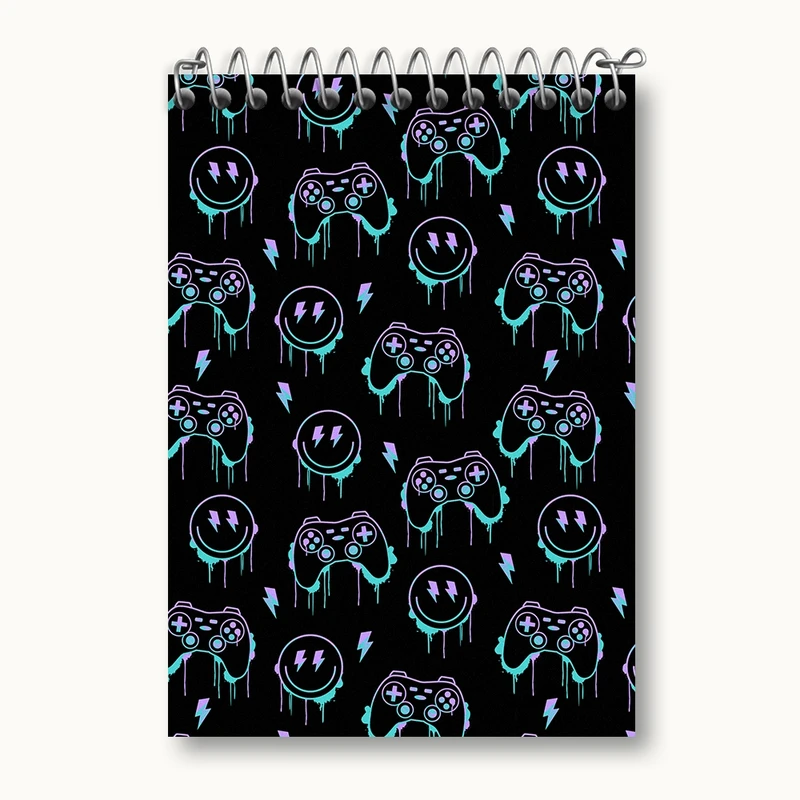 دفتر یادداشت 50 برگ خندالو مدل گیم و بازی کد N567