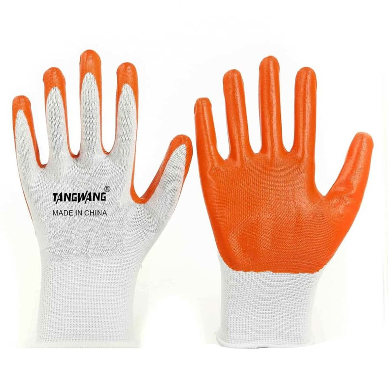 دستکش ایمنی تانگ وانگ مدل کف مواد مجموعه 12 عددی