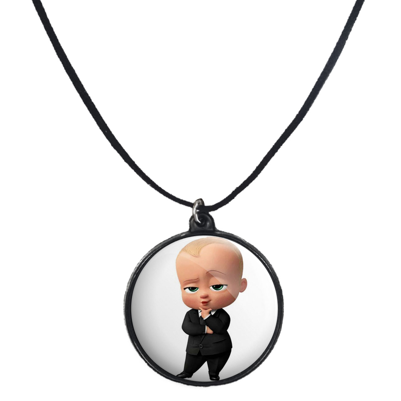 گردنبند پرمانه طرح بچه رئیس کد pmb.2714 مدل دو طرفه