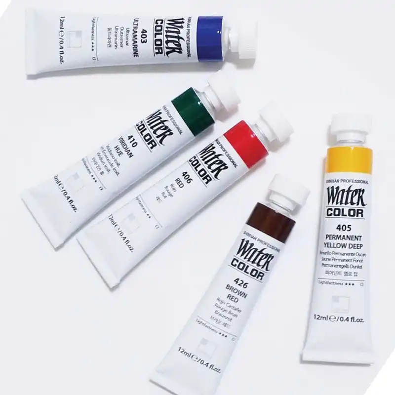 آبرنگ 24 رنگ شین هان مدل حرفه ای تیوپی کد sh112s