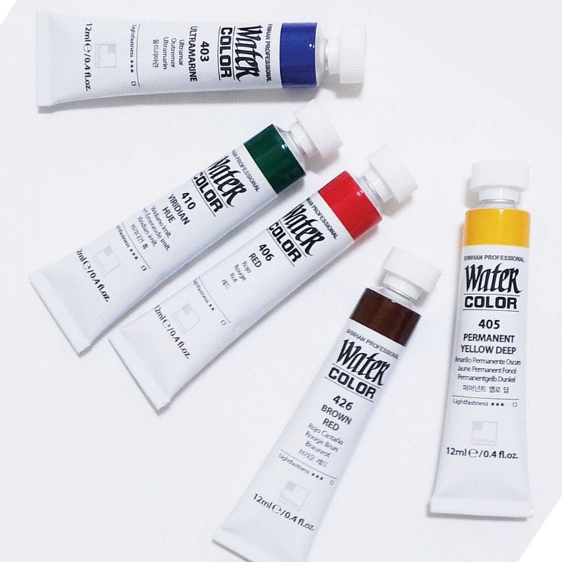 آبرنگ 24 رنگ شین هان مدل حرفه ای تیوپی کد sh112s