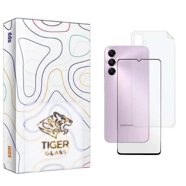 محافظ صفحه نمایش شیشه ای تایگر گلس مدل APL2 مناسب برای گوشی موبایل سامسونگ Galaxy A05s  به همراه محافظ پشت گوشی