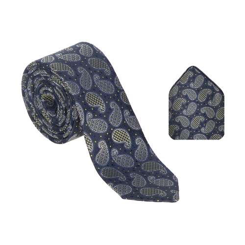 ست کروات و دستمال جیب مردانه کد 7-2