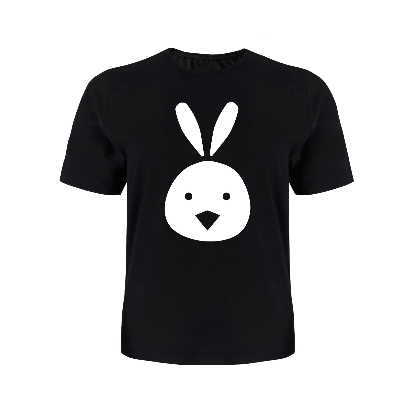 تی شرت آستین کوتاه پسرانه مدل خرگوش کد P021 رنگ مشکی