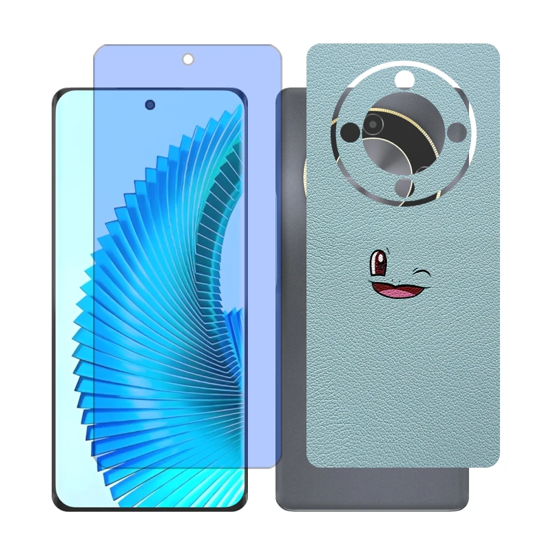 محافظ صفحه نمایش بلو کات گلس مدل together مناسب برای گوشی موبایل آنر X9b به همراه برچسب پوششی پشت گوشی