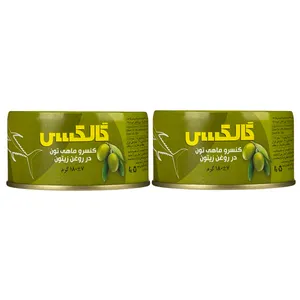 کنسرو ماهی تون در روغن زیتون گالکسی  - 180 گرم بسته 2 عددی