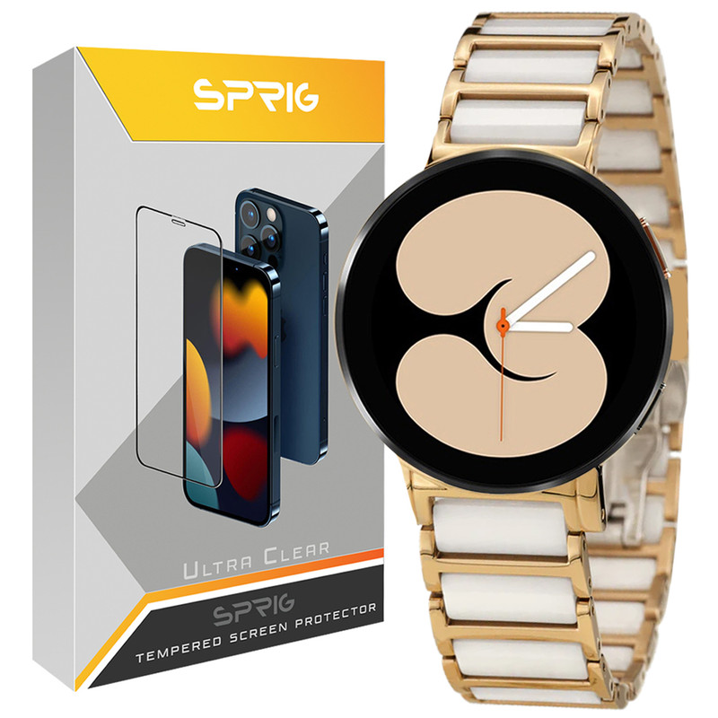 بند اسپریگ مدل Ceramic Lux مناسب برای ساعت هوشمند سامسونگ Galaxy Watch 5 40mm / Watch 5 44mm / Watch 5 pro 45mm