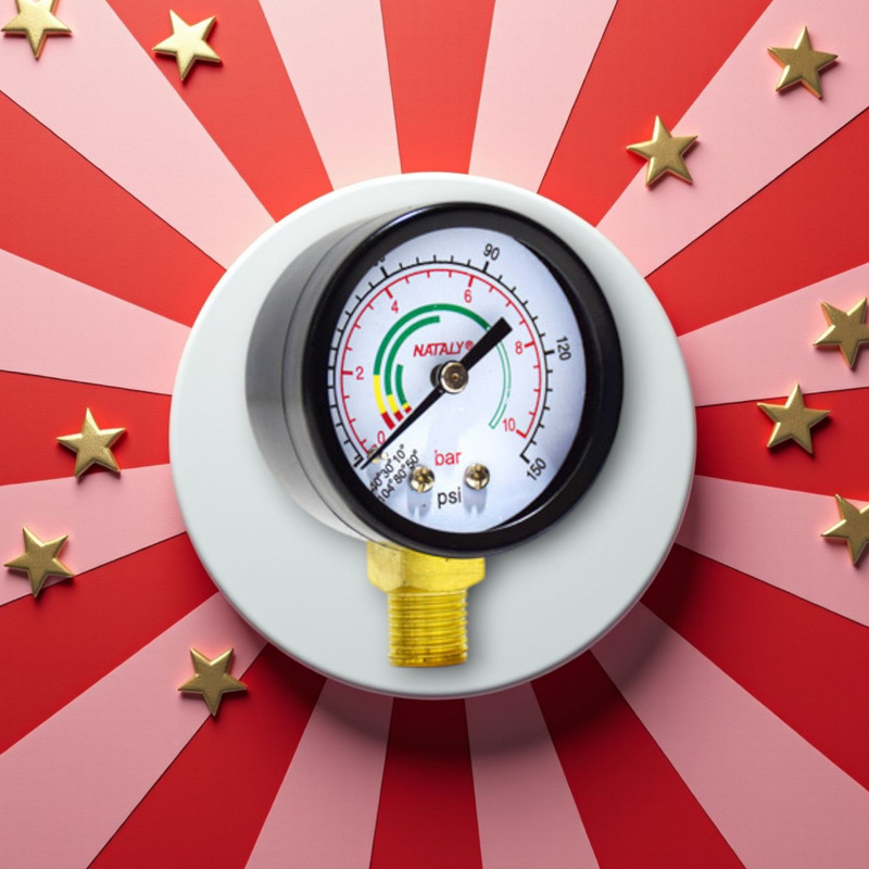 گیج فشار پمپ باد ناتالی مدل 10 بار کد 150