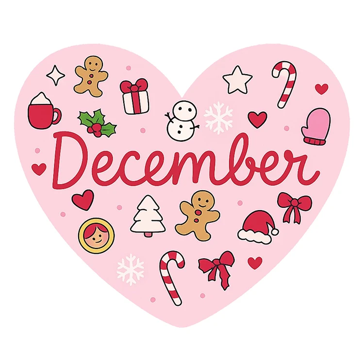 استیکر پارچه و لباس پاد آفرین مدل کریسمس طرح قلب کد S3240