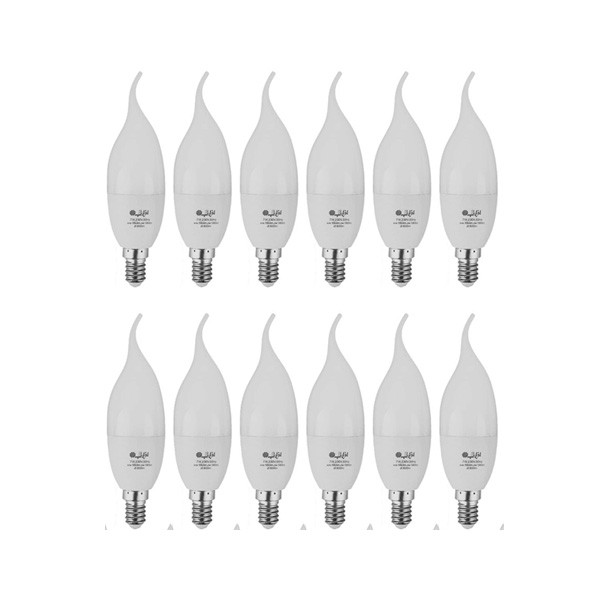 لامپ ال ای دی 7 وات افراتاب مدل AF-TC37-7W پایه E14 بسته 12 عددی