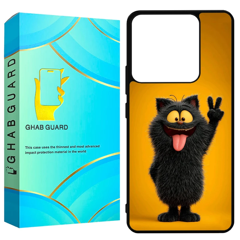 کاور قاب گارد طرح گربه مدل GN14 مناسب برای گوشی موبایل شیائومی Redmi Note 14 5G